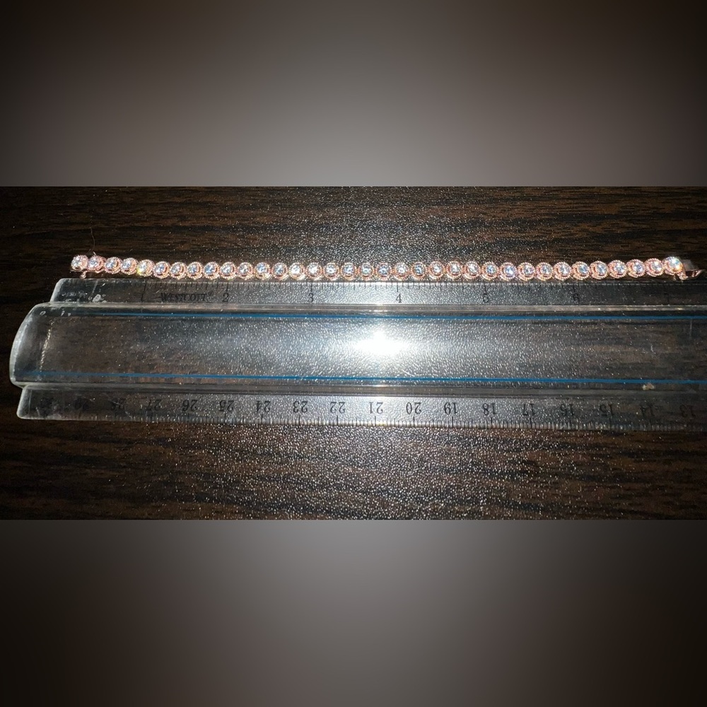 Diamonique Rose Gold Tennis Bracelet NWT 💎 - Picture 5 of 7